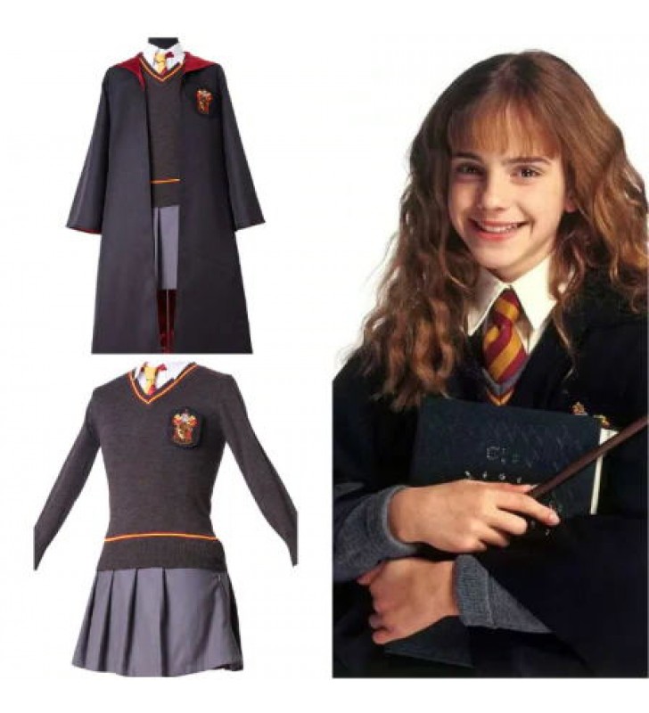Harry Potter Gryffindor Hermione Granger Cosplay Volwassene Kostuum